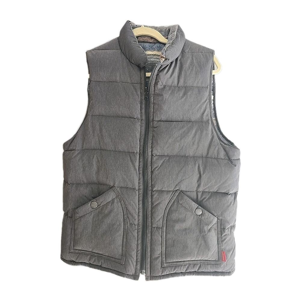 Jeremiah Gray Full Zip‎ Reversible Down Sleeveless Puffer Vest Men's Size Medium
